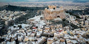 Χιονισμένη Ακρόπολη/ Φωτογραφίες: Eurokinissi