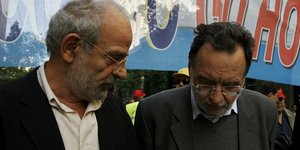Ο Αλέκος Αλαβάνος και ο Παναγιώτης Λαφαζάνης