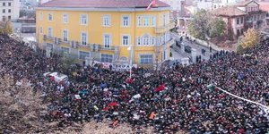Oι μεγαλύτερες διαδηλώσεις έγιναν στα Τίρανα