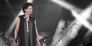 H Αλκηστις Πρωτοψάλτη στην σκηνή/Φωτογραφία Instagram @alkistisprotopsalti