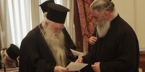 Ο Μητροπολίτης Αμβρόσιος (Φωτογραφία: EUROKINISSI/ ΧΡΗΣΤΟΣ ΜΠΟΝΗΣ)