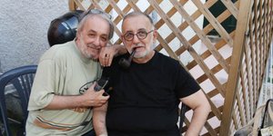 Θάνος και Ανδρέας Μικρούτσικος. Φωτογραφία: Ndp photos