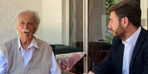 Ο Νίκος Ανδρουλάκης με τον Γιώργο Μπίζο