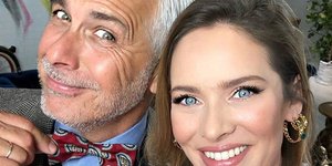 Ο Χάρης Χριστόπουλος με την Ανίτα Μπραντ