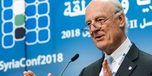 O απεσταλμένος του ΟΗΕ για την Συρία Στάφαν ντε Μιστούρα /Φωτογραφία AP images