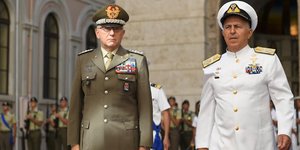 Επίσημη επίσκεψη του αρχηγού ΓΕΕΘΑ (δεξιά) στην Ιταλία (Φωτογραφία: ΓΕΕΘΑ)