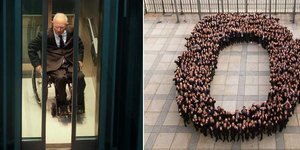 O Σόιμπλε και ο αποχαιρετισμός από τους εργαζομένους στο υπουργείο Οικονομικών οι οποίοι σχημάτισαν το μηδέν