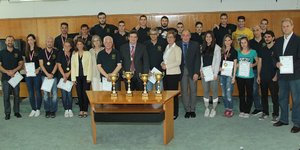 φωτογραφίες από τη συνάντηση της ομάδας του ΑΠΘ με τις Πρυτανικές Αρχές