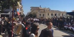 Στιγμιότυπο από τη σημερινή παρέλαση στο Αργος / Φωτογραφία: Facebook/argonafplia