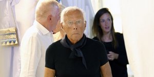 Ο σχεδιαστής μόδας Giorgio Armani στη Μύκονο