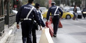 Κυκλοφοριακές ρυθμίσεις στο κέντρο της Αθήνας. Φωτογραφία: Eurokinissi/ Γεωργία Παναγοπούλου