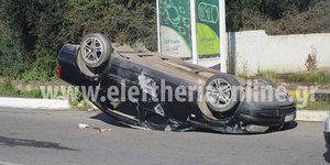 Ο οδηγός είχε διαφύγει προτού φθάσουν οι αστυνομικοί / Φωτογραφία: eleftheriaonline.gr