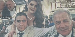 Ο Δημήτρης Αβραμόπουλος στο γάμο της βαφτιστήρας του