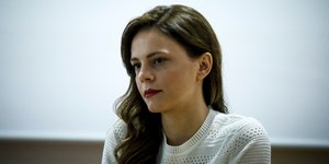 Η υπουργός Εργασίας Έφη Αχτσιόγλου / Φωτογραφία: Eurokinissi