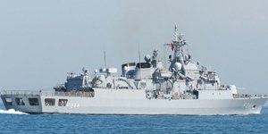 H τουρκική φρεγάτα Barbaros πέρασε τον περασμένο μήνα ανοικτά του Σουνίου 