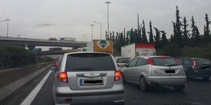  Με χαμηλές ταχύτητες η επιστροφή των εκδρομέων από το ύψος της Ριτσώνας -Φωτογραφία αρχείου