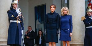 Μπριζίτ Μακρόν - Μελάνια Τραμπ. Φωτογραφία: Splash News