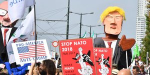 Πορεία κατά του Τραμπ στις Βρυξέλλες/ Φωτογραφία AP images