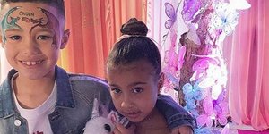 Ο 7χρονος Κέιντεν και η 5χρονη Νορθ Γουέστ. Φωτογραφία: Instagram 