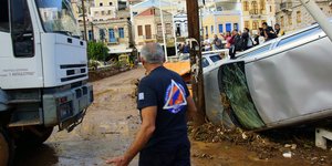 Φωτογραφία: Eurokinissi- Εικόνα πό την καταστροφή λόγω της κακακαιρίας στην Σύμη