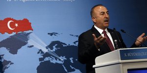 Ο Μεβλούτ Τσαβούσογλου (Φωτογραφία: AP/ Burhan Ozbilici)