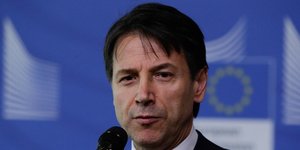 Ο Ιταλός πρωθυπουργός στην μίνι-σύνοδο Κορυφής για το μετανστευτικό -Φωτογραφία: Aris Oikonomou/SOOC