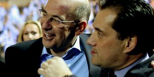 Οι Νίκος Δένδιας και Αδωνις Γεωργιάδης θα κατέβουν σε νότιο και βόρειο τομέα αντίστοιχα / Φωτογραφία: EUROKINISSI/ΚΩΣΤΑΣ ΚΑΤΩΜΕΡΗΣ