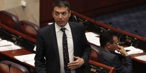 Ο Νικολά Ντιμιτρόφ (Φωτογραφία: AP/ Boris Grdanoski)