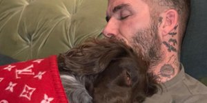 Ο Μπέκαμ με τον σκύλο του/ Φωτογραφία: Instagram