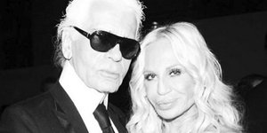 Η Donatella Versace με τον Karl Lagerfeld (Φωτο: Donatella Versace/Instagram)