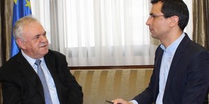 Ο Ιάσων Πιπίνης με τον Γιάννη Δραγασάκη