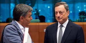 Τσακαλώτος και Ντράγκι σε παλαιότερη συναντησή τους -Φωτογραφία: European Union