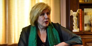 H Ντούνια Μιγιάτοβιτς/ Φωτογραφία eurokinissi/ Τατιάνα Μπολαρη