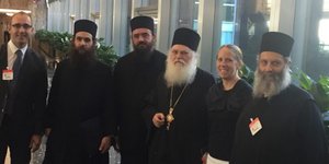 Ο ηγούμενος Εφραίμ στο Στέιτ Ντιπάρτμεντ (Φωτογραφία Εθνικός Κήρυκας)