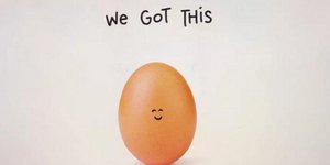 Το αυγό που έσπασε κάθε ρεκόρ στο Instagram. Φωτογραφία: Instagram 