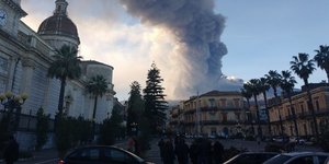 Η έκρηξη της Αίτνας (Φωτογραφία: Twitter)