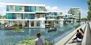 Πλωτή «πράσινη» πόλη κατασκευάζεται στον ποταμό Έλμπε του Αμβούργου [εικόνες]