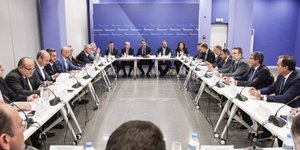 Από τη συνάντηση των κοινωνικών εταίρων με τον πρόεδρο της ΝΔ/Φωτογραφία: Eurokinissi