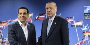 Ο Αλέξης Τσίπρας με τον Ταγίπ Ερντογάν (Φωτογραφία: EUROKINISSI/ΓΡΑΦΕΙΟ ΤΥΠΟΥ ΠΡΩΘΥΠΟΥΡΓΟΥ/ANDREA BONETTI)