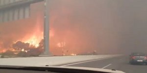 Συγκλονιστικές εικόνες κατέγραψε οδηγός με την κάμερα του από την Εθνική οδό