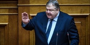 Ο Ευάγγελος Βενιζέλος στο βήμα της Βουλής / Φωτογραφία: EUROKINISSI