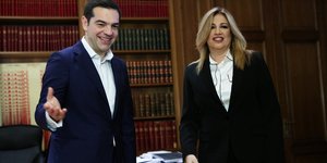 Ο κ. Τσίπρας με την κ. Γεννηματά (Φωτογραφία: George Vitsaras / SOOC)