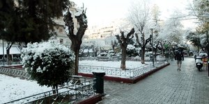 χιόνια στην Κυψέλη/Φωτογραφία: Eurokinissi