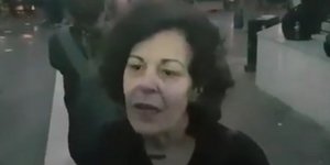 Η Μάγδα Φύσσα στην πορεία διαμαρτυρίας 