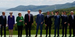 Οι ηγέτες της G7 στον Καναδά /Φωτογραφία: ΑΡ