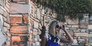 H fashion blogger Έλενα Γαλύφα στον γάμο της Αθηνάς Οικονομάκου/ Φωτογραφία: elenagalifa/Instagram