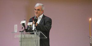 Ο αντιπεριφερειάρχης Πειραιά Γιώργος Γαβρίλης -Φωτογραφία: Eurokinissi/ΜΠΟΝΗΣ ΧΡΗΣΤΟΣ
