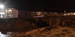 Κατέρρευσε τμήμα της γέφυρας του Σταυρωμένου Ρεθύμνου