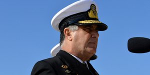 Ο αρχηγός του Γενικού Επιτελείου Ναυτικού Αντιναύαρχος Νικόλαος Τσούνης /Φωτογραφία intime