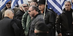 Οι χρυσαυγίτες Γ. Γερμενής-Π. Ηλιόπουλος -Φωτογραφία: Intimenews/ΛΙΑΚΟΣ ΓΙΑΝΝΗΣ